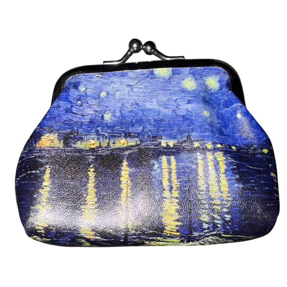 Kisslock Change Purse In Starry Night